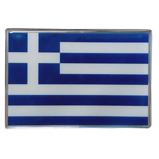 GREECE ΑΥΤΟΚΟΛΛΗΤΗ ΕΛΛΗΝΙΚΗ ΣΗΜΑΙΑ 10 X 6,8 cm ΜΠΛΕ/ΛΕΥΚΟ/ΧΡΩΜΙΟ ΜΕ ΕΠΙΚΑΛΥΨΗ ΣΜΑΛΤΟΥ- 1 ΤΕΜ.