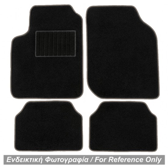ΠΑΤΑΚΙΑ ΜΟΚΕΤΑ ΓΙΑ VOLVO S40 2004+ (ΜΑΥΡΟ ΜΕ ΓΚΡΙ ΡΕΛΙ) - 4 ΤΕΜ.