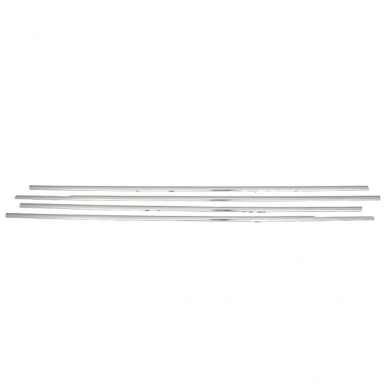 TRIM ΠΑΡΑΘΥΡΩΝ ΑΝΟΞΕΙΔΩΤΟ ΑΤΣΑΛΙ ΧΡΩΜΙΟ ΓΙΑ VW GOLF 5 PLUS 5D HB 2004-2007 - 4 ΤΕΜ.