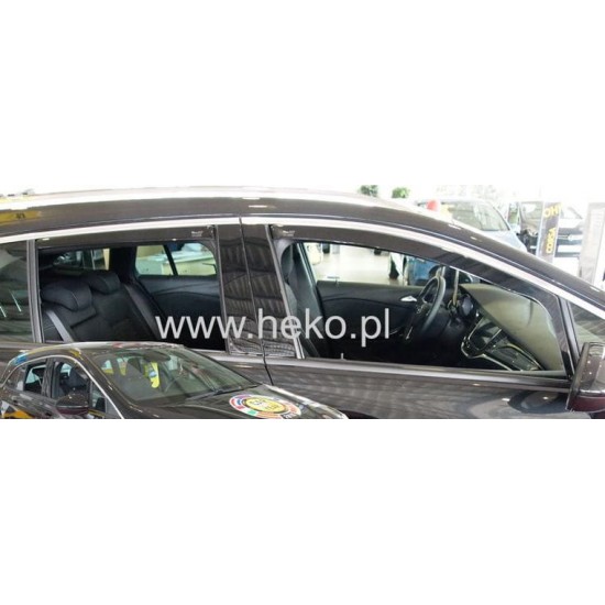 ΑΝΕΜΟΘΡΑΥΣΤΕΣ ΓΙΑ OPEL ASTRA K 5D 2015+ SPORT TOURER WAGON  ΣΕΤ ΑΠΟ ΕΥΚΑΜΠΤΟ ΦΙΜΕ ΠΛΑΣΤΙΚΟ HEKO - 4 ΤΕΜ.