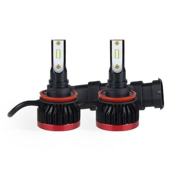 AMiO – LED H8/H9/H11/H16 BF-Series 6.000K, απογειώστε τη νυχτερινή ορατότητα με ισχύ 50W και 3.100lm για κρυστάλλινο φωτισμό σε κάθε διαδρομή – 2 Τεμ. (02245/AM)