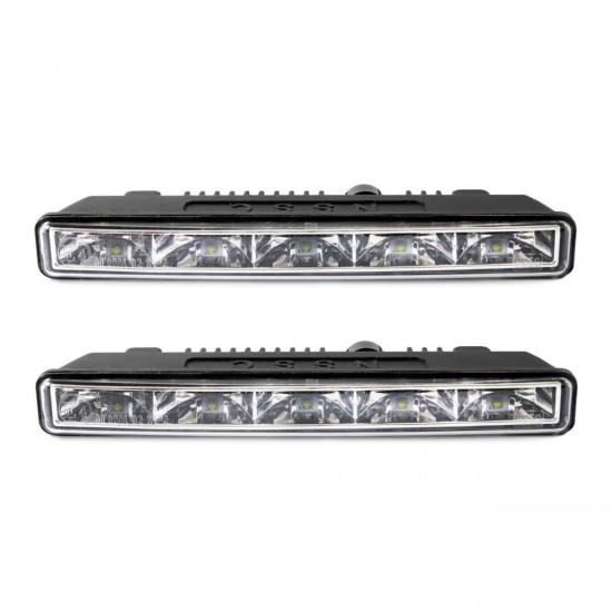 Amio – Φώτα Ημέρας DRL LED 12/24V 10.64W 10LED 1000lm για Αυτοκίνητο & Φορτηγό 187x24x56mm – Σετ 2 Τεμ. (01520/AM)