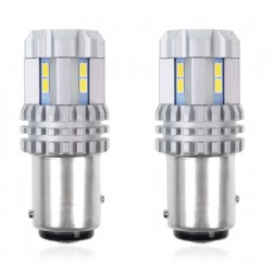 Amio - P21/5W BAY15d 12/24V 22 LED SMD ULTRABRIGHT 3020 CANBUS ΛΕΥΚΟ 2ΤΕΜ. (02450/AM)