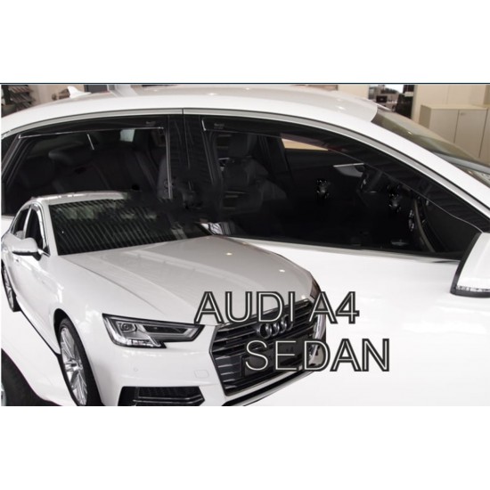 ΑΝΕΜΟΘΡΑΥΣΤΕΣ ΓΙΑ AUDI A4 4D 2016 ΣΕΤ ΑΥΤΟΚΙΝΗΤΟΥ ΑΠΟ ΕΥΚΑΜΠΤΟ ΦΙΜΕ ΠΛΑΣΤΙΚΟ HEKO - 4 ΤΕΜ.