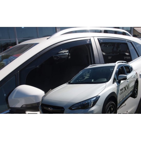 ΑΝΕΜΟΘΡΑΥΣΤΕΣ ΓΙΑ SUBARU XV 5D 2018+  ΣΕΤ ΑΥΤΟΚΙΝΗΤΟΥ ΑΠΟ ΕΥΚΑΜΠΤΟ ΦΙΜΕ ΠΛΑΣΤΙΚΟ HEKO - 4 ΤΕΜ.
