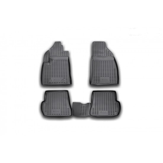 ΠΑΤΑΚΙΑ ΣΕ ΣΚΑΦΗ TPE ΛΑΣΤΙΧΟ ΓΙΑ FORD FIESTA 05/2002-08/2008 / FORD FUSION 2002-2012  ΣΕ ΜΑΥΡΟ ΧΡΩΜΑ NOVLINE - 4 ΤΕΜ.
