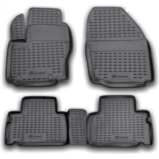 ΠΑΤΑΚΙΑ ΣΕ ΣΚΑΦΗ TPE ΛΑΣΤΙΧΟ ΓΙΑ FORD S-MAX 06/2006-2015  ΣΕ ΜΑΥΡΟ ΧΡΩΜΑ NOVLINE - 4 ΤΕΜ.
