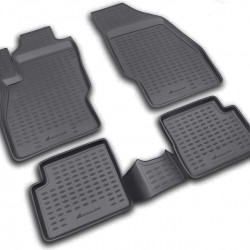 ΠΑΤΑΚΙΑ ΣΕ ΣΚΑΦΗ TPE ΛΑΣΤΙΧΟ ΓΙΑ OPEL CORSA D 09/2006-2014 / OPEL CORSA E 2014-2019  ΣΕ ΜΑΥΡΟ ΧΡΩΜΑ NOVLINE - 4 ΤΕΜ.