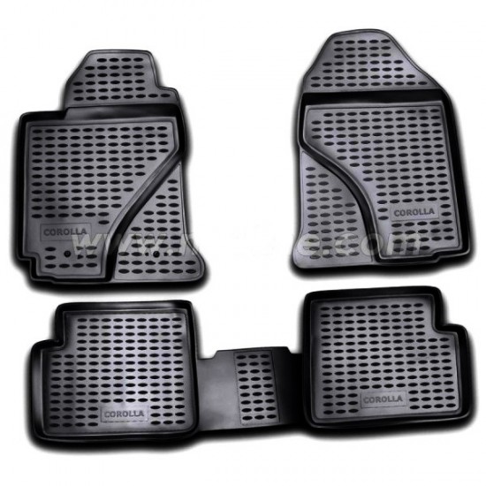 ΠΑΤΑΚΙΑ ΣΕ ΣΚΑΦΗ TPE ΛΑΣΤΙΧΟ ΓΙΑ TOYOTA COROLLA 2002-2007  ΣΕ ΜΑΥΡΟ ΧΡΩΜΑ NOVLINE - 4 ΤΕΜ.