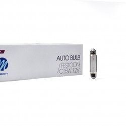 ΛΑΜΠΑΚΙΑ ΠΛΑΦΟΝΙΕΡΑΣ 15W C15W 12V SV8,5 43mm STANDARD ΑΛΟΓΟΝΟΥ 10ΤΕΜ. M-TECH