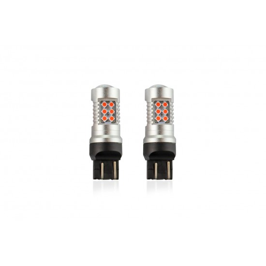 Amio - WR21/5W T20 12/24V 6,2W 5.600K LED 24xSMD3030 CAN-BUS ΚΟΚΚΙΝΟ 18x56mm 2ΤΕΜ. (02581/AM)
