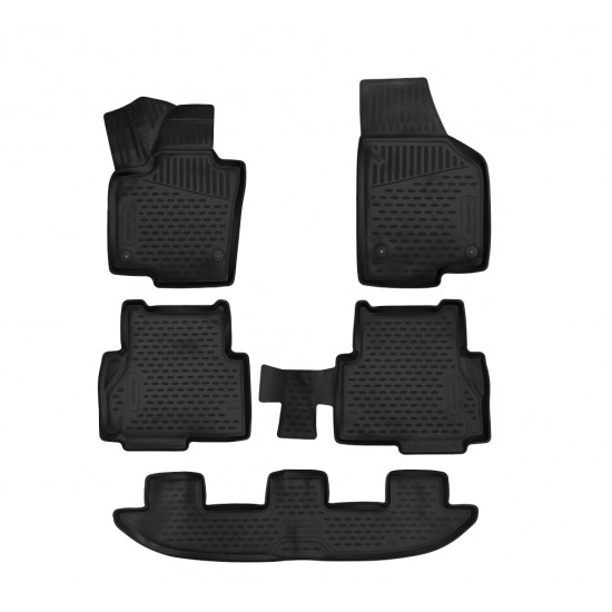 ΠΑΤΑΚΙΑ ΣΕ ΣΚΑΦΗ TPE ΛΑΣΤΙΧΟ ΓΙΑ SEAT ALHAMBRA MPV 7N MK2 2017+  ΣΕ ΜΑΥΡΟ ΧΡΩΜΑ NOVLINE - 5 ΤΕΜ.