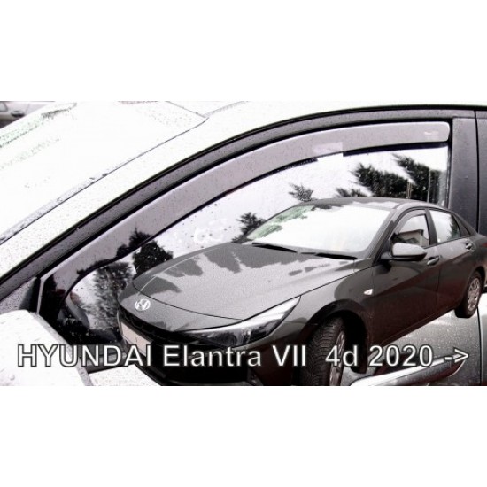 ΑΝΕΜΟΘΡΑΥΣΤΕΣ ΓΙΑ HYUNDAI ELANTRA 4D 2020+  ΖΕΥΓΑΡΙ ΑΠΟ ΕΥΚΑΜΠΤΟ ΦΙΜΕ ΠΛΑΣΤΙΚΟ HEKO - 2 ΤΕΜ.