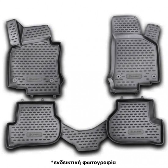 ΠΑΤΑΚΙΑ ΣΕ ΣΚΑΦΗ TPE ΛΑΣΤΙΧΟ ΓΙΑ VW GOLF 6 2009-2012  ΣΕ ΜΑΥΡΟ ΧΡΩΜΑ NOVLINE - 4 ΤΕΜ.