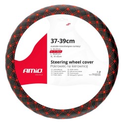 Amio - ΚΑΛΥΜΜΑ ΤΙΜΟΝΙΟΥ 37/39CM SWC-40-M ΜΑΥΡΟ/ΚΟΚΚΙΝΟ ΚΑΠΙΤΟΝΕ​ - 1 ΤΕΜ. (02813/AM)
