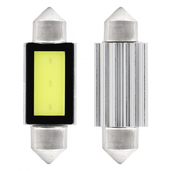 Amio – Λαμπάκια Πλαφονιέρας LED 39mm C5W C10W 12V 2.4W 5600K 3xCOB CANBUS για Ισχυρό Ομοιόμορφο Φωτισμό Εσωτερικού – Σετ 2 Τεμ. (01640/AM)