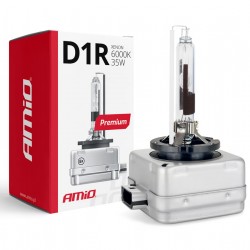 Amio - Λάμπα Xenon D1R 6000K 35W 12V Premium για αντικατάσταση εργοστασιακών και aftermarket xenon με καθαρό λευκό φωτισμό και σταθερή απόδοση με ενσωματωμένο igniter - 1 Τεμ. (01967/AM)