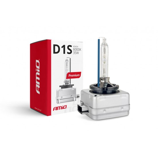 Amio – Λάμπα Xenon D1S 12V 35W PK32d-2 8000K Premium για Αυτοκίνητο Ανταλλακτική – 1 Τεμ. (01410/AM)