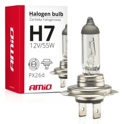 Amio - λάμπα τύπου H7 αλογόνου τάση λειτουργίας 12V απόδοση 55W τύπος βάσης PX26d LUMITEC για φώτα αυτοκινήτου – 1 τεμ. (01156/AM)