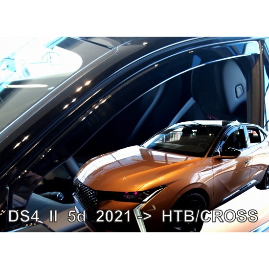 ΑΝΕΜΟΘΡΑΥΣΤΕΣ ΓΙΑ DS 4 5D 2021+ /DS 4 CROSS 5D 2021+   ΣΕΤ ΑΥΤΟΚΙΝΗΤΟΥ ΑΠΟ ΕΥΚΑΜΠΤΟ ΦΙΜΕ ΠΛΑΣΤΙΚΟ HEKO - 4 ΤΕΜ.