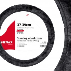 Amio - Κάλυμμα Τιμονιού 37/39cm Γκρι Σκούρο Σειρά SWC-02 για Προστασία και Άνεση στην Οδήγηση - 1 τεμ. (01357/AM)