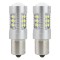 Amio – LED CANBUS P21W BA15s 12/24V 24xSMD 3030 Λευκό Διάθλασης Μονοπολικό για Φώτα Αυτοκινήτου & Φορτηγού – 2 Τεμ. (01445/AM)
