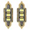 Amio – LED Λαμπάκια Πλαφονιέρας 36mm 12V 5600K 3xSMD 5730 για Εσωτερικό Φωτισμό Αυτοκινήτου – 2 Τεμ. (01449/AM)