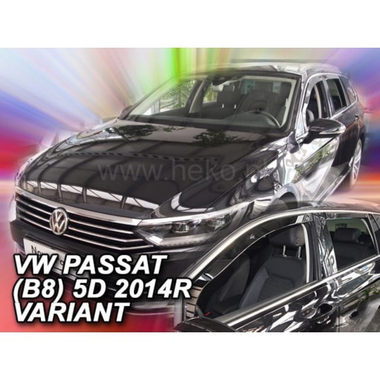ΑΝΕΜΟΘΡΑΥΣΤΕΣ ΓΙΑ VW PASSAT 5D COMBI/VARIANT/SW 2014+ ΑΝΕΜΟΘΡΑΥΣΤΕΣ ΣΕΤ ΑΥΤΟΚΙΝΗΤΟΥ ΑΠΟ ΕΥΚΑΜΠΤΟ ΦΙΜΕ ΠΛΑΣΤΙΚΟ HEKO - 4 ΤΕΜ.
