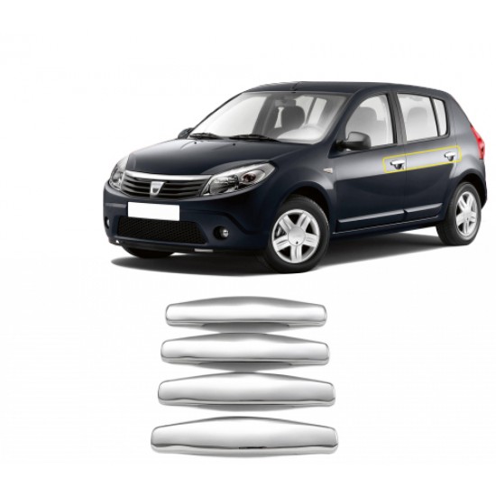 ΧΕΡΟΥΛΙΑ ΠΟΡΤΑΣ ΓΙΑ DACIA SANDERO 1 5D 2007-2013  ΧΡΩΜΙΟ ΜΕΤΑΛΛΙΚΑ 4ΤΕΜ.