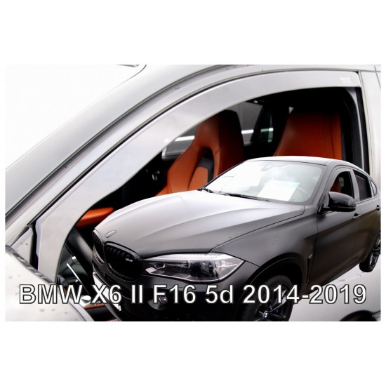 ΑΝΕΜΟΘΡΑΥΣΤΕΣ ΓΙΑ BMW X6 F16 5D 2014-2019  ΖΕΥΓΑΡΙ ΑΠΟ ΕΥΚΑΜΠΤΟ ΦΙΜΕ ΠΛΑΣΤΙΚΟ HEKO - 2 ΤΕΜ.