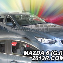 ΑΝΕΜΟΘΡΑΥΣΤΕΣ ΓΙΑ MAZDA 6 GJ 5D COMBI 08/2013+ ΣΕΤ ΑΥΤΟΚΙΝΗΤΟΥ ΑΠΟ ΕΥΚΑΜΠΤΟ ΦΙΜΕ ΠΛΑΣΤΙΚΟ HEKO - 4 ΤΕΜ.