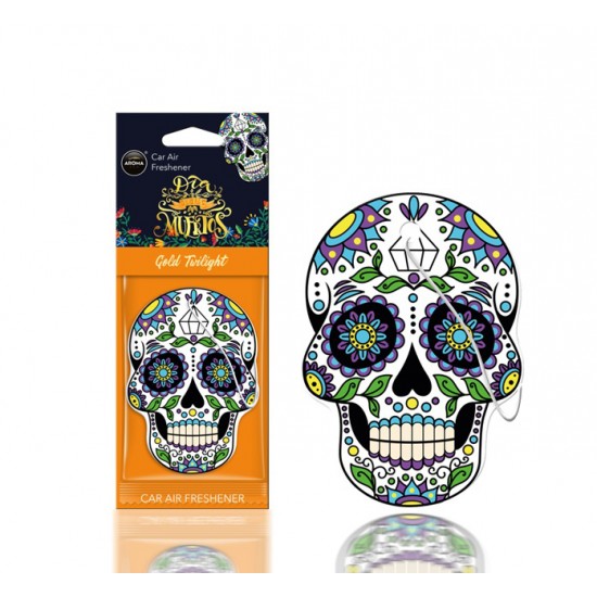 Amio - ΑΡΩΜΑΤΙΚΟ ΚΡΕΜΑΣΤΟ AROMA CAR MUERTOS GOLD TATTOO - 1 TEM. (A83117/AM)