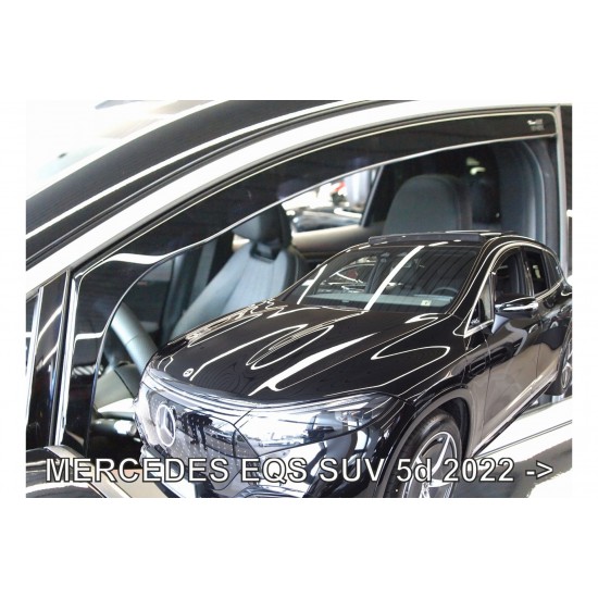 ΑΝΕΜΟΘΡΑΥΣΤΕΣ ΓΙΑ MERCEDES EQS SUV 5D 2022+ ΣΕΤ ΑΥΤΟΚΙΝΗΤΟΥ ΑΠΟ ΕΥΚΑΜΠΤΟ ΦΙΜΕ ΠΛΑΣΤΙΚΟ HEKO - 4 ΤΕΜ.