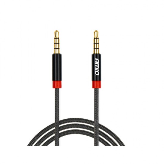 Amio - ΚΑΛΩΔΙΟ ΣΥΝΔΕΣΗΣ AUX MINI JACK>JACK 3,5mm 100cm - 1 TEM. (03269/AM)