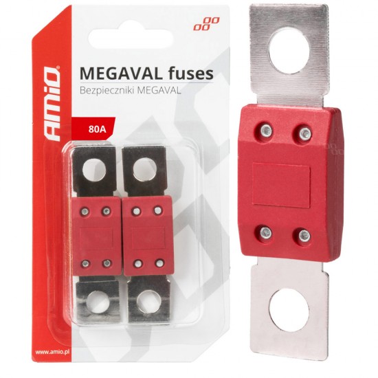 Amio - ΑΣΦΑΛΕΙΕΣ MEGAVAL 80A - 2 Τεμ. (03462/AM)