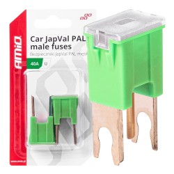 Amio - ΑΣΦΑΛΕΙΕΣ JapVal PAL U ΑΡΣΕΝΙΚΕΣ 40A ΣΕ ΠΡΑΣΙΝΟ ΧΡΩΜΑ - 2 Τεμ. (03407/AM)
