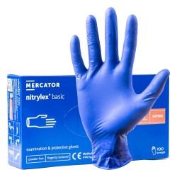 Amio - ΓΑΝΤΙΑ ΝΙΤΡΙΛΙΟΥ MERCATOR NITRYLEX BASIC ΣΕ ΜΠΛΕ ΧΡΩΜΑ X-LARGE (XL) - 100 ΤΕΜ. (MER02959/AM)