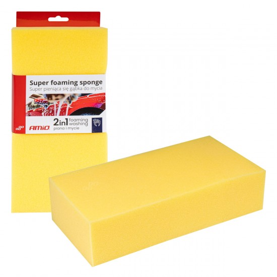 Amio - ΣΦΟΥΓΓΑΡΙ ΠΛΥΣΙΜΑΤΟΣ 2in1 SUPER FOAMING 28x14x7cm - 1 ΤΕΜ. (03842/AM)