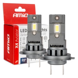 Amio - ΛΑΜΠΕΣ LED H7 12V 44W 6.500K 3.936lm CSP X4 SERIES AVIATOR PLUG & PLAY - 2 ΤΕΜ. (03764/AM)