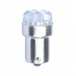 R10W 12V BA15s LED 9xFlux 5mm ΜΟΝΟΠΟΛΙΚΟ ΚΟΚΚΙΝΟ M-TECH - 1 τεμ.