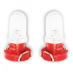 ΛΑΜΠΑΚΙΑ LED T3 12V LED 6.000K ΚΟΚΚΙΝΟ ΦΩΣ 8mm DGA - 2ΤΕΜ.