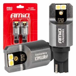 Amio - ΛΑΜΠΕΣ T15 W16W 12/24V 6.000K 4xSMD LED FULL CAN-BUS ΛΕΥΚΟ 3030 PRO SERIES - 2 ΤΕΜ. (03581/AM)