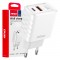 Amio - ΦΟΡΤΙΣΤΗΣ ΜΕ ΟΙΚΙΑΚΗ ΠΡΙΖΑ ΜΕ 2 ΘΥΡΕΣ USB-A+USB-C 38W 100-240V ΛΕΥΚΟ - 1 Τεμ. (04287/AM)