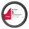Amio - ΚΑΛΥΜΜΑ ΤΙΜΟΝΙΟΥ ΑΠΟ ΔΕΡΜΑ (M) 37/39cm SWC-50-M ΣΕ ΜΑΥΡΟ ΧΡΩΜΑ ΤΡΥΠΗΤΟ ΜΕ ΜΑΥΡΕΣ ΡΑΦΕΣ - 1 ΤΕΜ. (03556/AM)