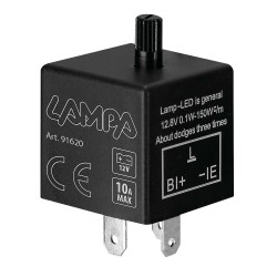LED FLASHER (ΦΛΑΣΙΕΡΑ) TRIMMER ΗΛΕΚΤΡΟΝΙΚΟ ΓΙΑ LED ΦΛΑΣ 12V max 10A 3PIN LAMPA - 1 ΤΕΜ.