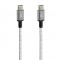 ΚΑΛΩΔΙΟ ΦΟΡΤΙΣΗΣ/ΜΕΤΑΦΟΡΑΣ ΔΕΔΟΜΕΝΩΝ USB TYPE C>USB TYPE C  IRON 2.0 3000mA/60W ΑΣΗΜΙ 100cm LAMPA - 1 ΤΕΜ.