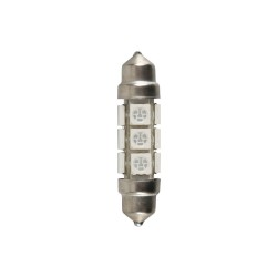 ΛΑΜΠΑΚΙ ΠΛΑΦΟΝΙΕΡΑΣ 24/28V 11x43mm 60lm 12xSMD LED ΠΟΡΤΟΚΑΛΙ ΔΙΠΛΗΣ ΠΟΛΙΚΟΤΗΤΑΣ LAMPA - 20 ΤΕΜ.
