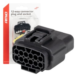 Amio - ΦΙΣΑ ΣΥΝΔΕΣΗΣ ΜΕ ΥΠΟΔΟΧΗ 12 PIN Φ2,2mm ΑΔΙΑΒΡΟΧΗ - 1 τεμ. (04352/AM)