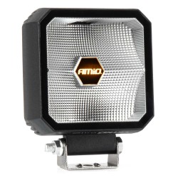 Amio - ΠΡΟΒΟΛΕΑΣ ΕΡΓΑΣΙΑΣ ΤΕΤΡΑΓΩΝΟΣ LED 30W 9>50V 3 ΧΡΗΣΕΩΝ ΛΕΥΚΟ/ΠΟΡΤΟΚΑΛΙ ΦΩΣ 110x110x52mm - 1 Τεμ. (04394/AM)