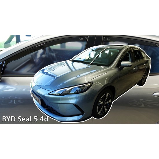 Heko - Ανεμοθραύστες για Byd Seal 5 4 Doors 2025+ Σετ Αυτοκινήτου Απο Εύκαμπτο Φιμέ Πλαστικό - 4 τεμ. (ΑΝΕΜ.SET11315)
